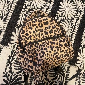 Leopard Print Women's Mini Backpack
